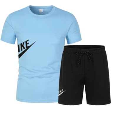 Men's 2026 Summer Casual Fashion Set, Breathable Short Sleeve T-shirt and Shorts Sportswear Two Piece Set