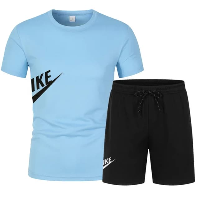 Men's 2026 Summer Casual Fashion Set, Breathable Short Sleeve T-shirt and Shorts Sportswear Two Piece Set