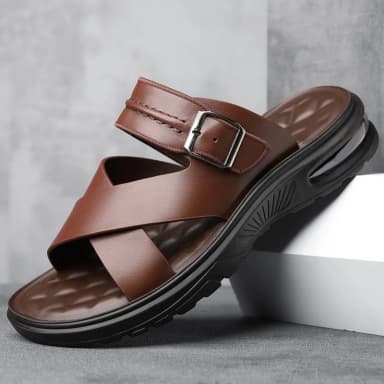 Summer Men's Slippers Thick Bottom Anti-Slip Beach Shoes Fashionable Comfortable Men's Sandals-0602