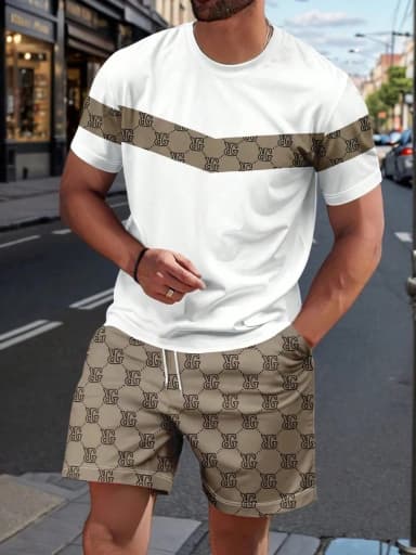2026 Summer Men's Suit with 3D Printed Pattern Breathable Lightweight Comfortable Fashionable and Outdoor Style Men's Clothing