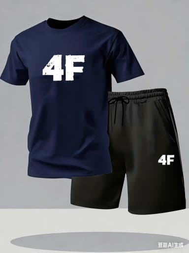 Tracksuits Sets Men Breathable Clothes Workout Sportswear Quick Drying Fashion Two Piece Sets T-shirt Shorts Sets Men's Clothing