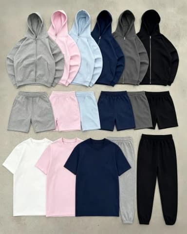 Y2K Retro Harajuku Multicolored Oversized Zip Hoodie Cargo Pants Shorts Tee Men Women Fashion Trends Paired with Streetwear Sets