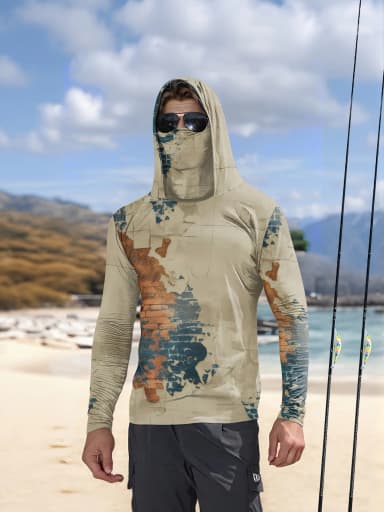2026 Summer New Men's Long-Sleeved Shirt with 3D Retro Pattern Printing - Fashionable Outdoor Comfortable Lightweight and Soft