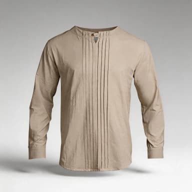 2026 New Men's Solid Color Long Sleeve Shirt Linen Cotton Shirts Trend Plus-size Stand Collar Casual Lightweight Beach Tops