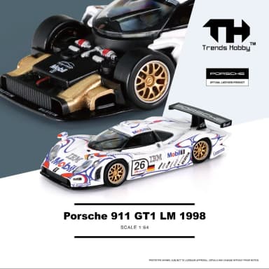 TH-Trends Hobby 1/64 095 911 GT1 LM #26 GT3 R-DTM Removable Cover Car Alloy Motor Vehicle Diecast Metal Model Kids Toys Boys
