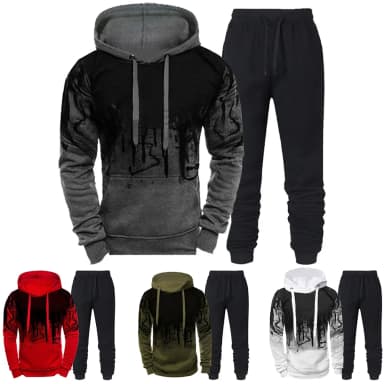 Spring Autumn Men's Trending Tracksuits Men Camouflage Hoodie + Pant 2 Piece Set Sports Wear 3d Ink Jogging Suits Hoodies Sets