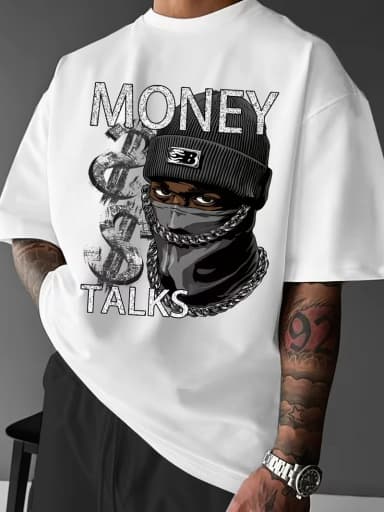 100% Cotton Solid Tshirts Mens Short Sleeve Fashion Brand Trend White Black Clothing High-end Brand Men's Short Sleeve