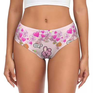 Custom CartoonKpops Singer Jung Kook Brief Panties Women's Comfort Fashion Trends Underwear