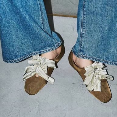 Women's Bowtie Decor Soft Sole Ballet Flat Shoes 2025 Trend Comfort Slip On Loafers Woman Non Slip Casual Shoes