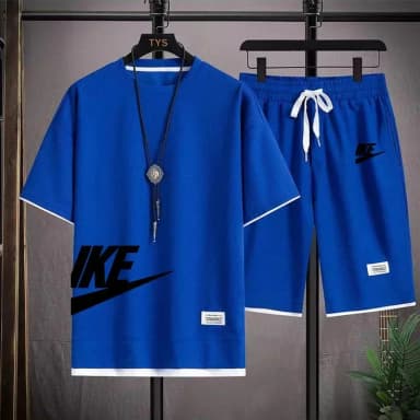 Fashionable, casual and trendy men's sportswear sets, short-sleeved T-shirts and summer outdoor sports shorts sets