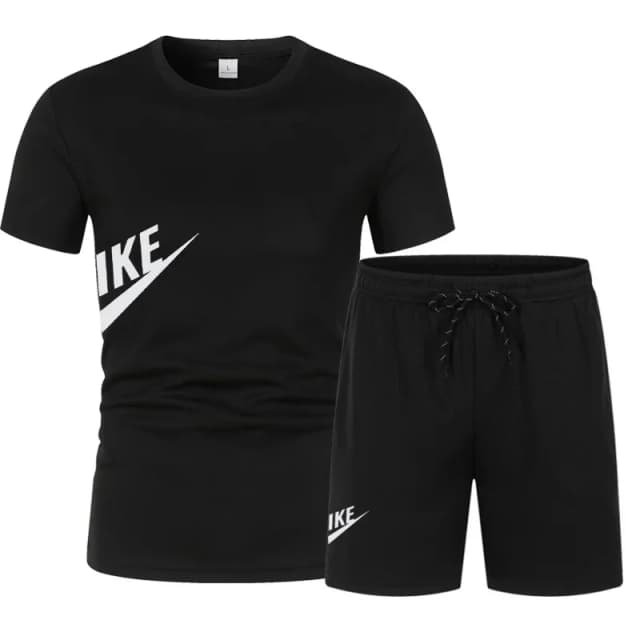 Men's Summer T-shirt and Shorts Set Men's Breathable sportswear Set Casual and Fashionable short-sleeved T-shirt Set