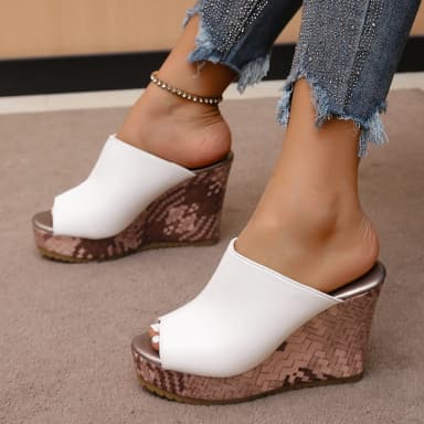 Women Sandals Wedges High Heels Slippers Women Designer Platform Sandals Trend Comfortable Slip on Shoes Summer Slides Women