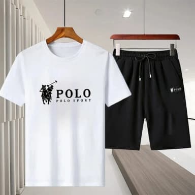Summer New Men's Large Size Leisure Fashion Loose Daily Outdoor Sports Beach Comfortable Quick-Drying T-shirt and Shorts Set