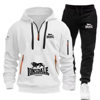 New spring and autumn men's casual jogging suit. Outdoor trend big-size men's hooded sports hoodie and pants 2-piece set.