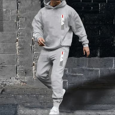 New Trend Spring and autumn men jogging hoodie sports suit outdoor leisure walking fashion men's pullover trousers two-piece set