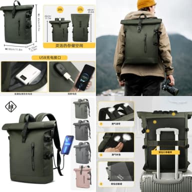 【New style】- new backpack men's casual trend outdoor travel personalized computer backpack  Guangzhou luggage customization