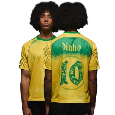 2026 COMMA New Brazilian Retro Fashion Casual Sports Top Men Women Running Training Jersey No.10 Dinho Oversized breathable Tee