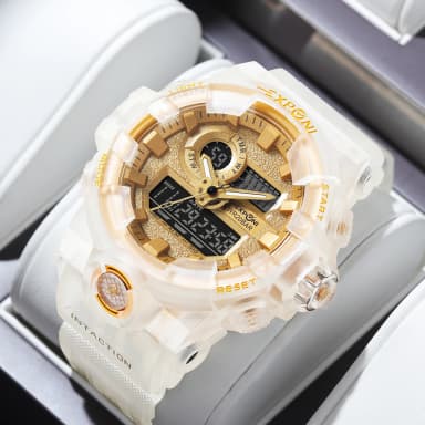 YaLaLuSi brand men's sports electronic watch dual movement dual display luminous display multifunction fashion watch men's gift