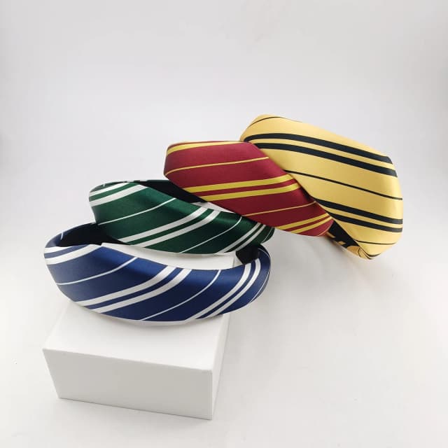 Dynasty headband Magic College Wizard Slytherin Costume Cosplay Style Vintage Hair Hoop Striped Girls Silk Headband Accessories