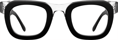 Fytoo Square Black Acetate Full Rim Eyeglasses