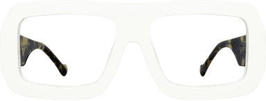 Fytoo Rectangle White Acetate Full Rim Eyeglasses