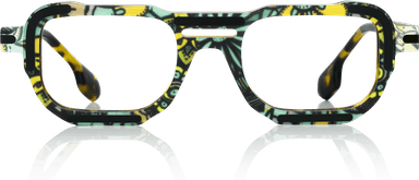 Fytoo Geometric Multicolour Acetate Full Rim Eyeglasses