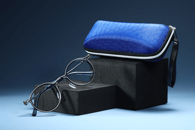 Fytoo Round Blue Acetate Metal Full Rim Eyeglasses