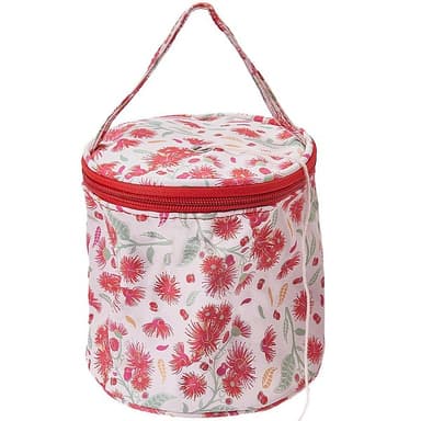 Sac cylindrique à fermeture éclair en polycoton