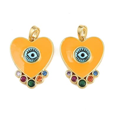 Pendentifs avec zircon cubiques à micro-pavés en laiton