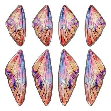 Ensemble de pendentifs ailes en résine transparente