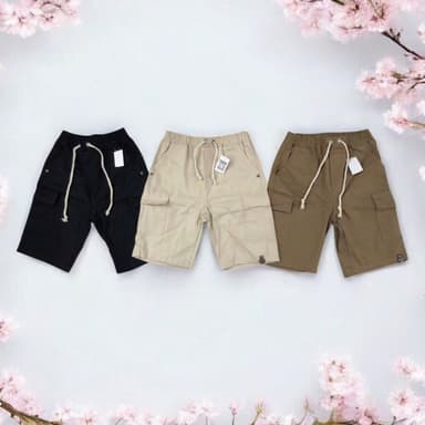 TEMU 3 PECAS Shorts cargo infantil , de algodão, cintura elástica, 4 bolsos