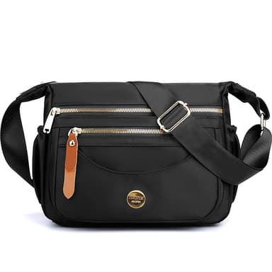 TEMU & Crossbody Bag Compatible For - Neutral Square Tote With Multi-layered Pockets, Adjustable Strap & Zipper Closure - Casual Everyday Use Handbag