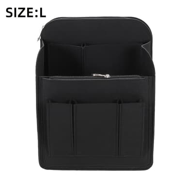 TEMU Paquete de 3 organizadores de fieltro para mochila - Bolsas de almacenamiento de viaje multicompartimento con cremallera, tela de lona duradera