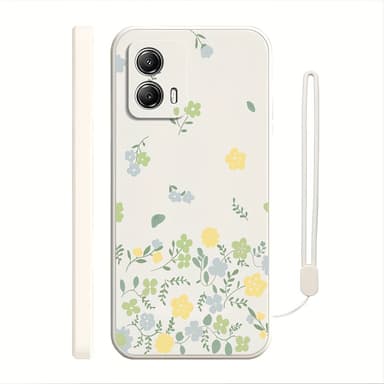 TEMU Funda para Teléfono - Diseño a Dibujo a Mano de una Funda de Girasol Compatible con Varios Modelos de Motorola Incluyendo G04, G54, G84 y Otros,