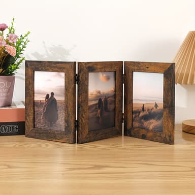 TEMU 2/3 Joint Photo Frame Set, Vintage Style European And American Desktop Vertical Display Frame, Suitable For Decorating 2/3 4×6 Inch Photos
