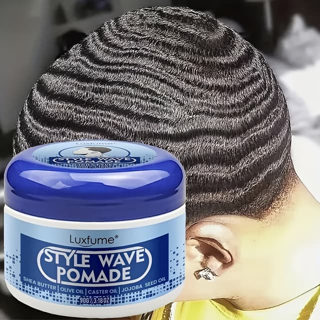 TEMU Men's Pomade - , Non-greasy Formula For 360 Waves, Layered Waves, And Y Shine, Hair Styling Cream