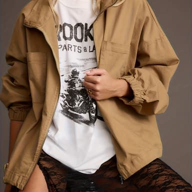 TEMU Women's Stand Collar Drawstring Jacket, Casual Long Sleeve Cardigan With Pockets, Trench Coat For Spring And Summer