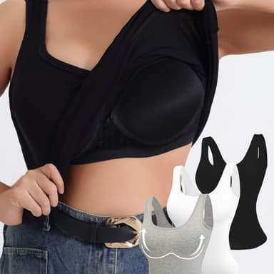 TEMU 3pcs Set Women's Casual Solid Easy Wide Strap Camisole, Fixed Cup Chest Pad Required, Commuter Style