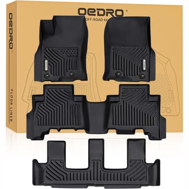 OEDRO Floor Mats for 2013-2024 Toyota 4Runner, Includes 1st and 2nd 3rd Row Full Set Liners