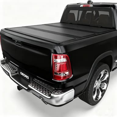 OEDRO Low-Profile Hard Tri-Fold 5ft Tonneau Cover Compatible with 2019-2023 Ford Ranger 5 Feet Bed, One-Handed Quick Release, Drainage Design