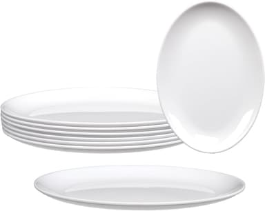 Melamine Platter 12” Oval Set (8 Pack)