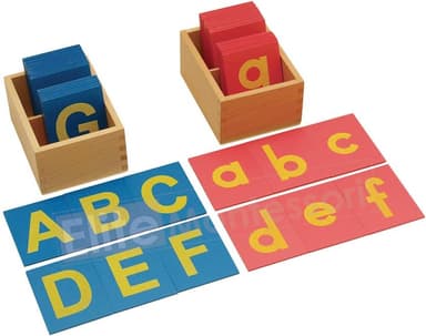 Montessori Letters Sandpaper Lower & Capital Case Set