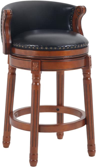 Cowhide Bar Stools – Swivel Wooden Kitchen Chairs