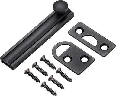 Surface-Mounted Sliding Bolt Latch – 3 Inch Brass