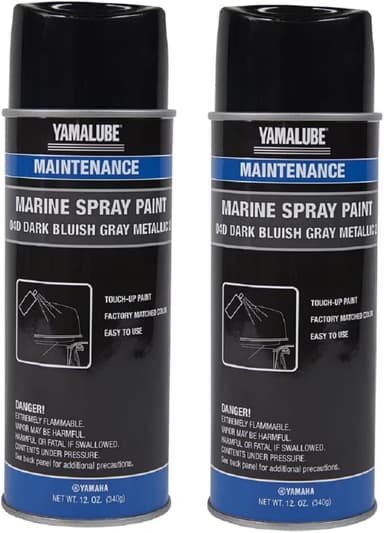 Yamaha Paint Blue Gray Metallic Spray Can 12oz (2 Pack)