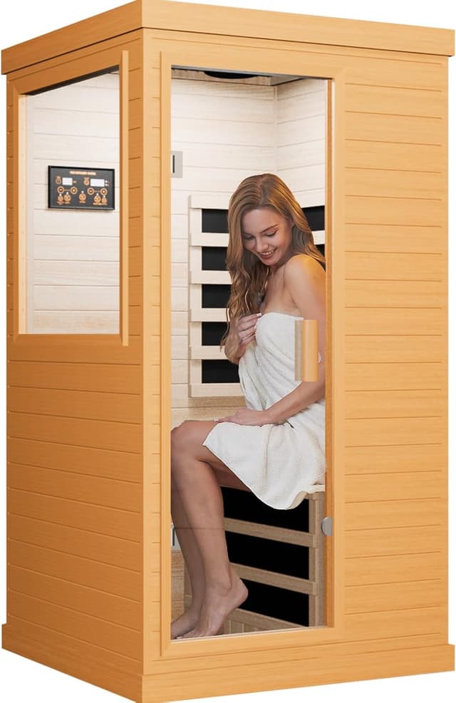 Relax & Recharge at Home Far Infrared Home Sauna – Canadian Hemlock Wood