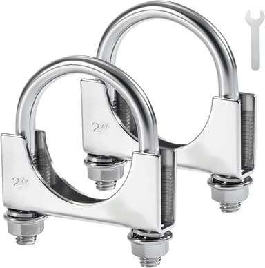 Stainless Exhaust Pipe Clamps 2" U Bolt