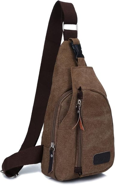 Canvas Sling Bag Small Crossbody Backpack