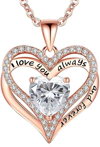 I Love You to the Moon and Back Necklace Rose Gold