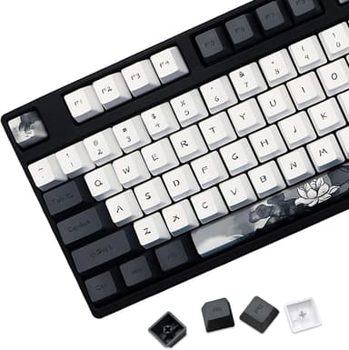 JSJT Ink Lotus Keycaps OEM Profile Japanese Keycaps
